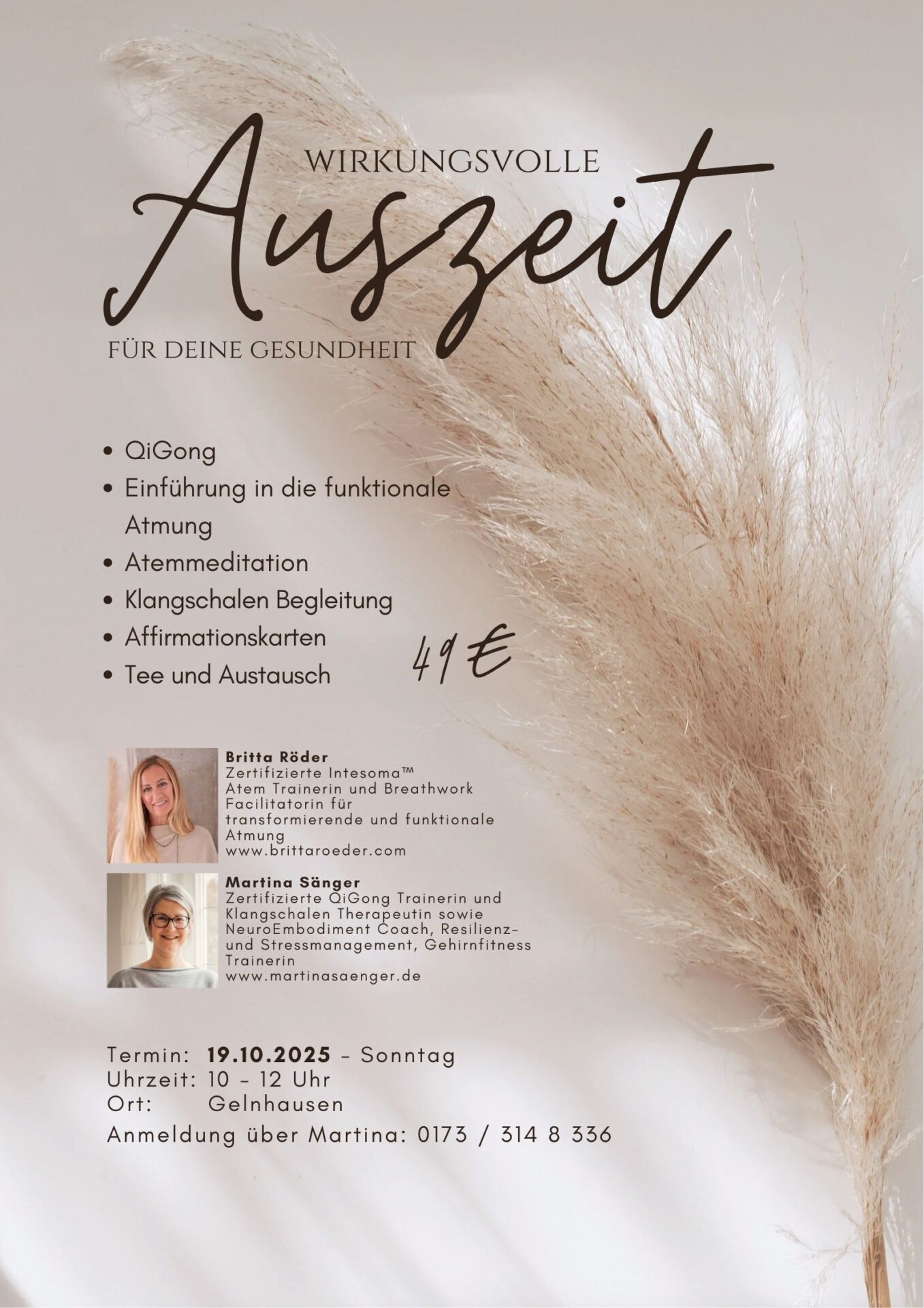 Martina Saenger QiGong Klangschalen Atem