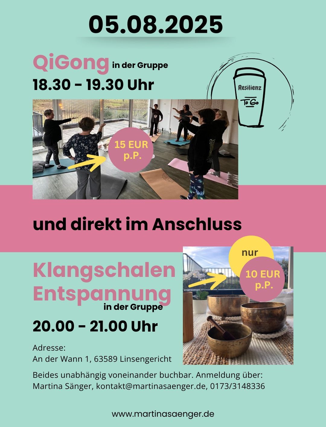 Martina Saenger QiGong Klangschalen Entspannung